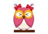 Sticker hibou rose