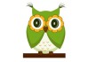 Sticker hibou vert