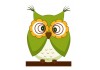 Sticker petit hibou vert