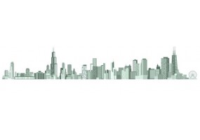 Autocollant skyline Chicago