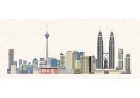 Autocollant muraux skyline Kuala Lumpur