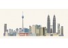 Sticker skyline  Kuala Lumpur