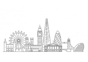 Autocollant skyline Londres