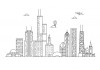 Sticker mural skyline
