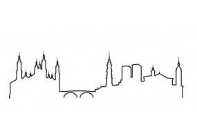 Sticker skyline fantome