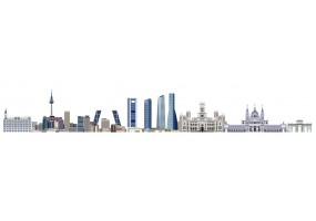 Autocollant skyline Madrid