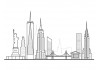 Sticker skyline NY