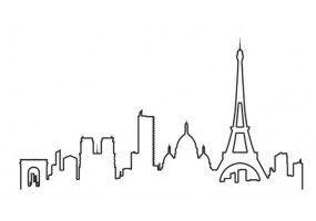 Sticker skyline Paris