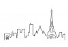 Sticker skyline Paris