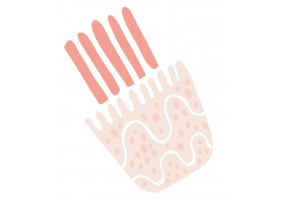 Sticker bébé méduse rose