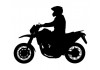 Sticker garçon moto noir 