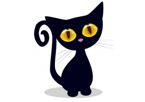 Sticker animaux chat noir