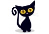 Sticker animaux chat noir