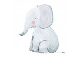 Sticker animaux éléphant bebe