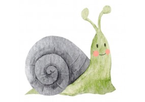 Sticker animaux escargot vert