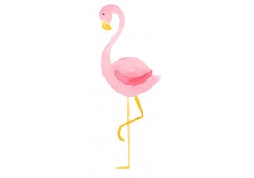 Sticker animaux flamant rose