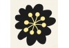 Sticker animaux fleur noir