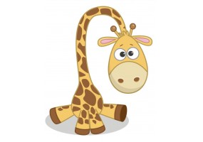 petit Sticker girafe long cou