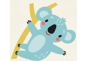 Sticker animaux koala bleu