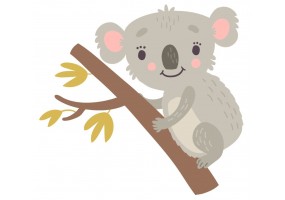 Sticker animaux koala branche