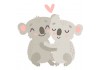 Sticker animaux koala cœur