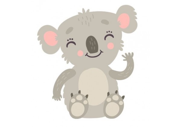 Sticker animaux koala gris