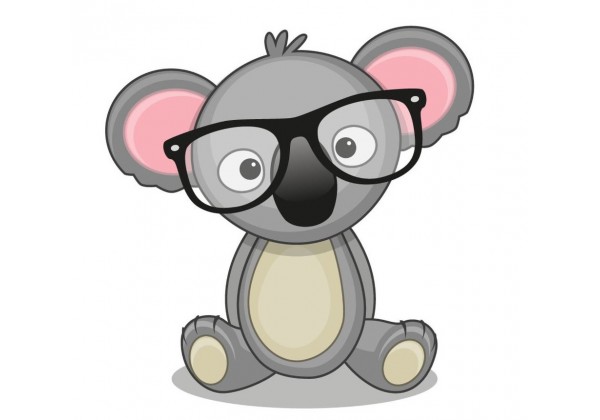 Sticker animaux koala lunette