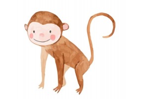 Sticker animaux singe