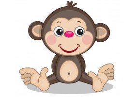 Sticker petit singe