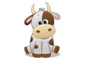Sticker animaux vache