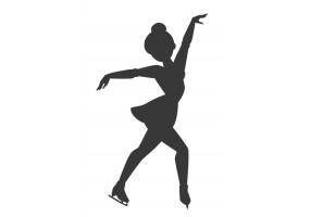 Sticker mural patinage artistique danseuse