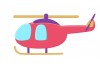 Sticker hélicoptère rose