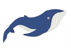 Sticker baleine bleue