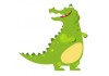 Sticker crocodile gros heureux