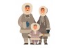 Sticker famille inuit