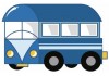 Sticker bus bleu