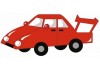 Sticker petite voiture rouge