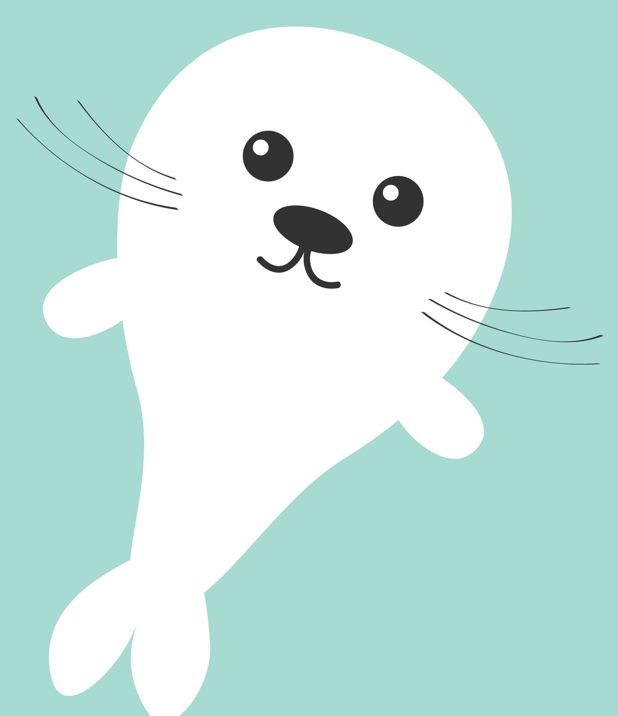 Stickers Deco Phoque Blanc Stickers Deco Phoque Blanc