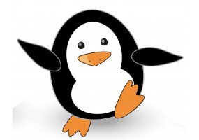 Sticker pingouin danse
