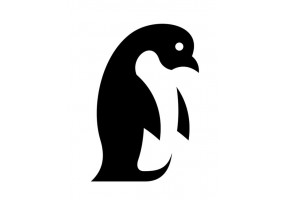 Sticker pingouin noir et blanc