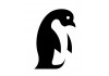 Sticker pingouin noir et blanc