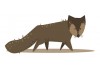 Sticker renard brun