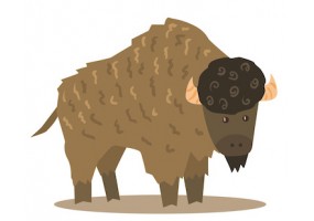 Sticker bison