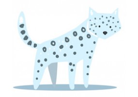 Sticker guépard blanc