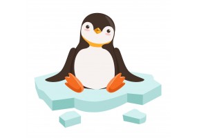 Sticker pingouin iceberg