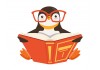 Sticker pingouin livre