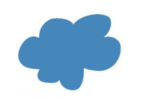 Sticker nuage bleu
