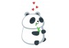 Sticker panda cœur