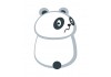 Sticker panda effrayé