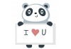 Sticker panda love